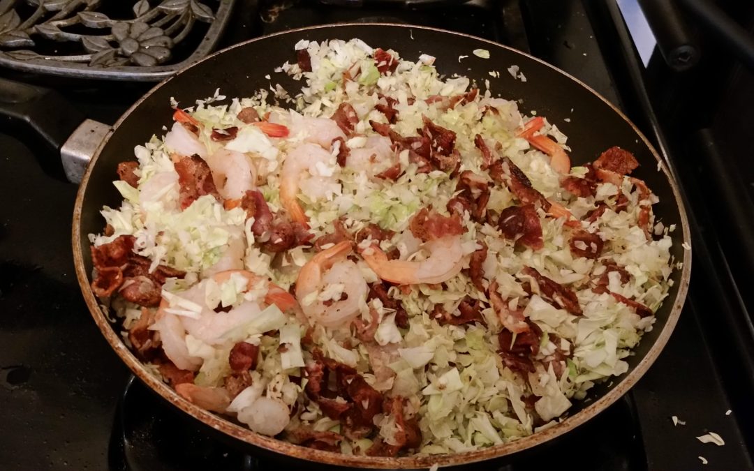 Cabbage with Bacon and Shrimp